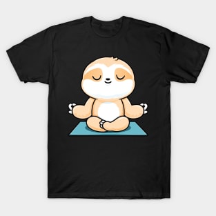 Zen Meditating Sloth Cute Yoga T-Shirt